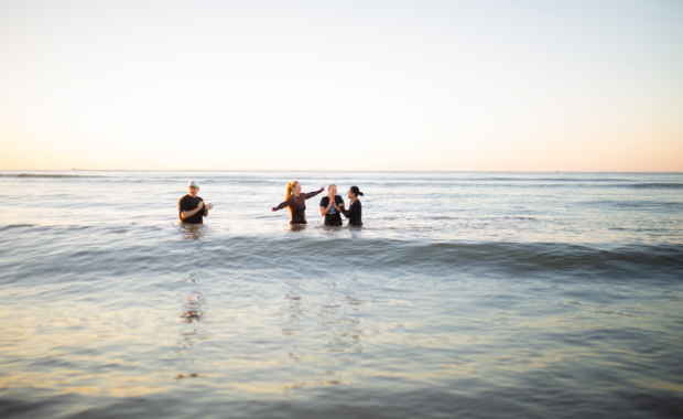 This is a photo of my baptism on Good Friday at Sullivans Beach, in Charleston South Carolina.